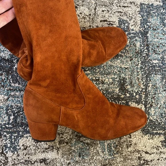 Maje Suede Over the Knee Sock Boot - Picture 5 of 12